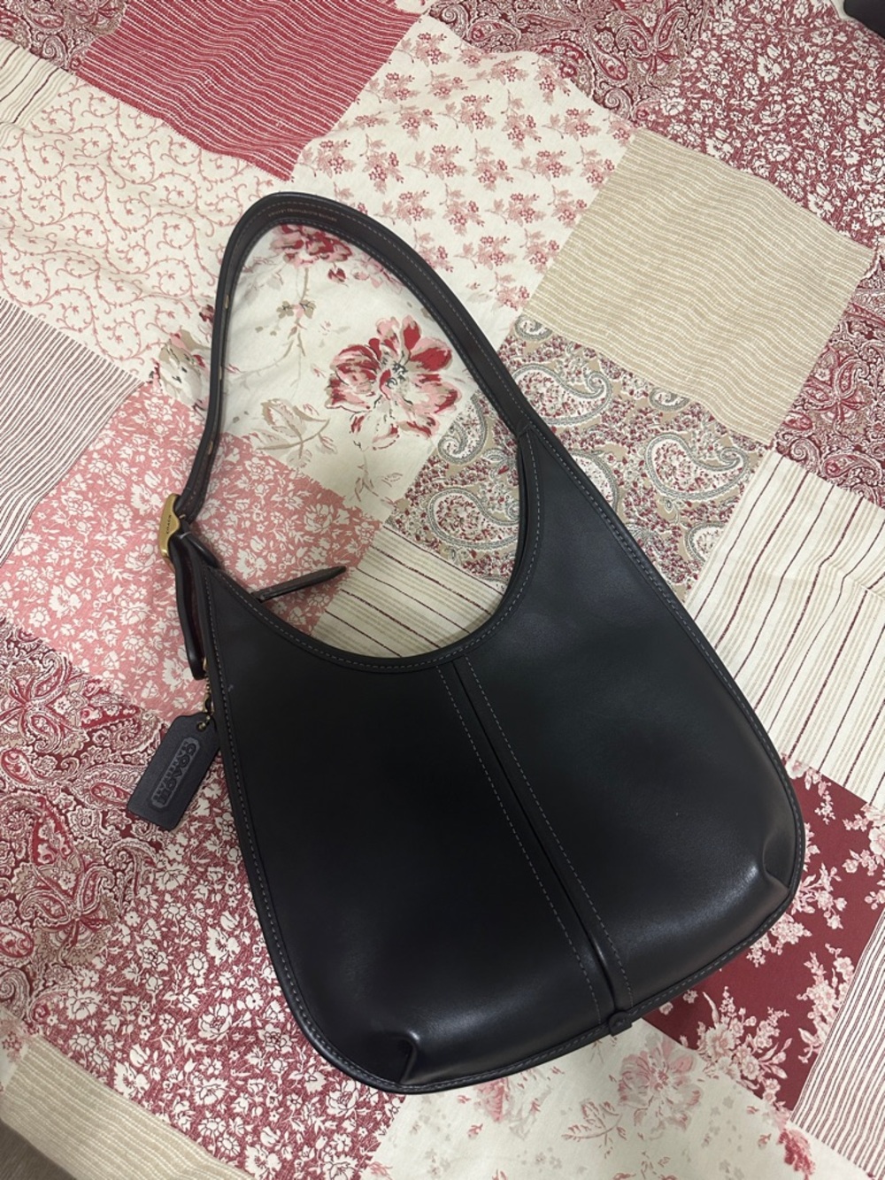 Coach Black Leather Shoulder Bag